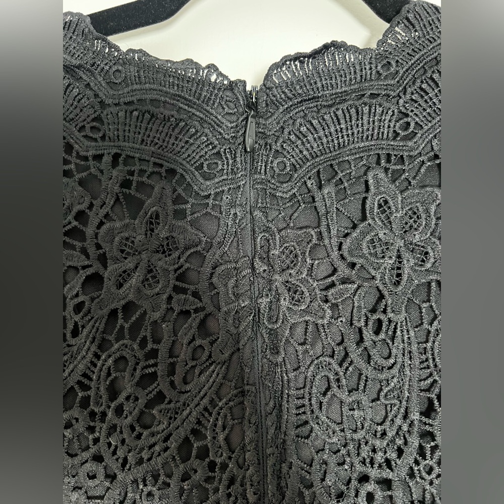 New! Lulu’s Angel in Disguise Lace Skater Dress Solid Black LBD Size XL - Picture 14 of 15